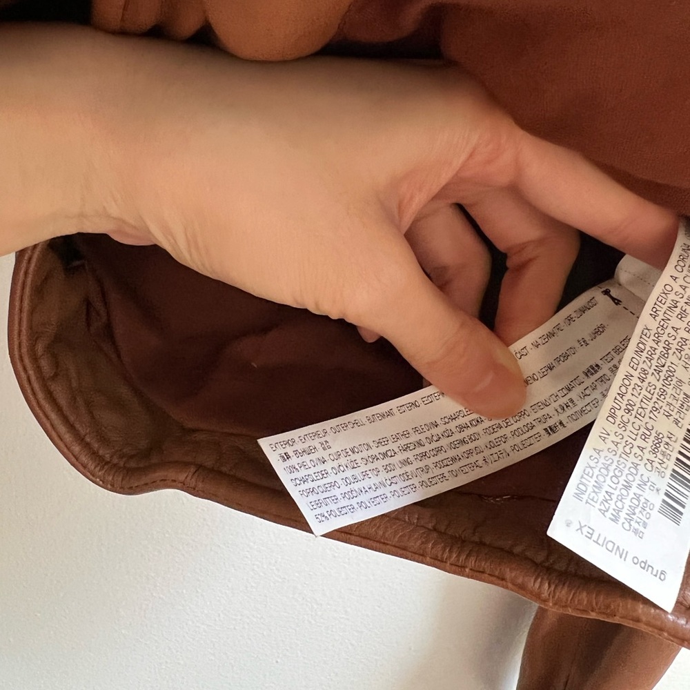 Zara Sheep Leather Jacket S - Picture 7 of 7